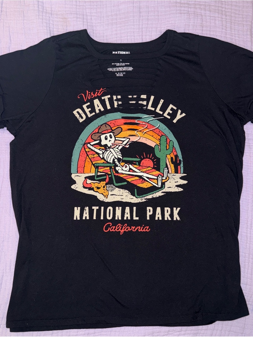 torrid Black ‘Visit Death Valley National Park’ Slash Neck Graphic Tee